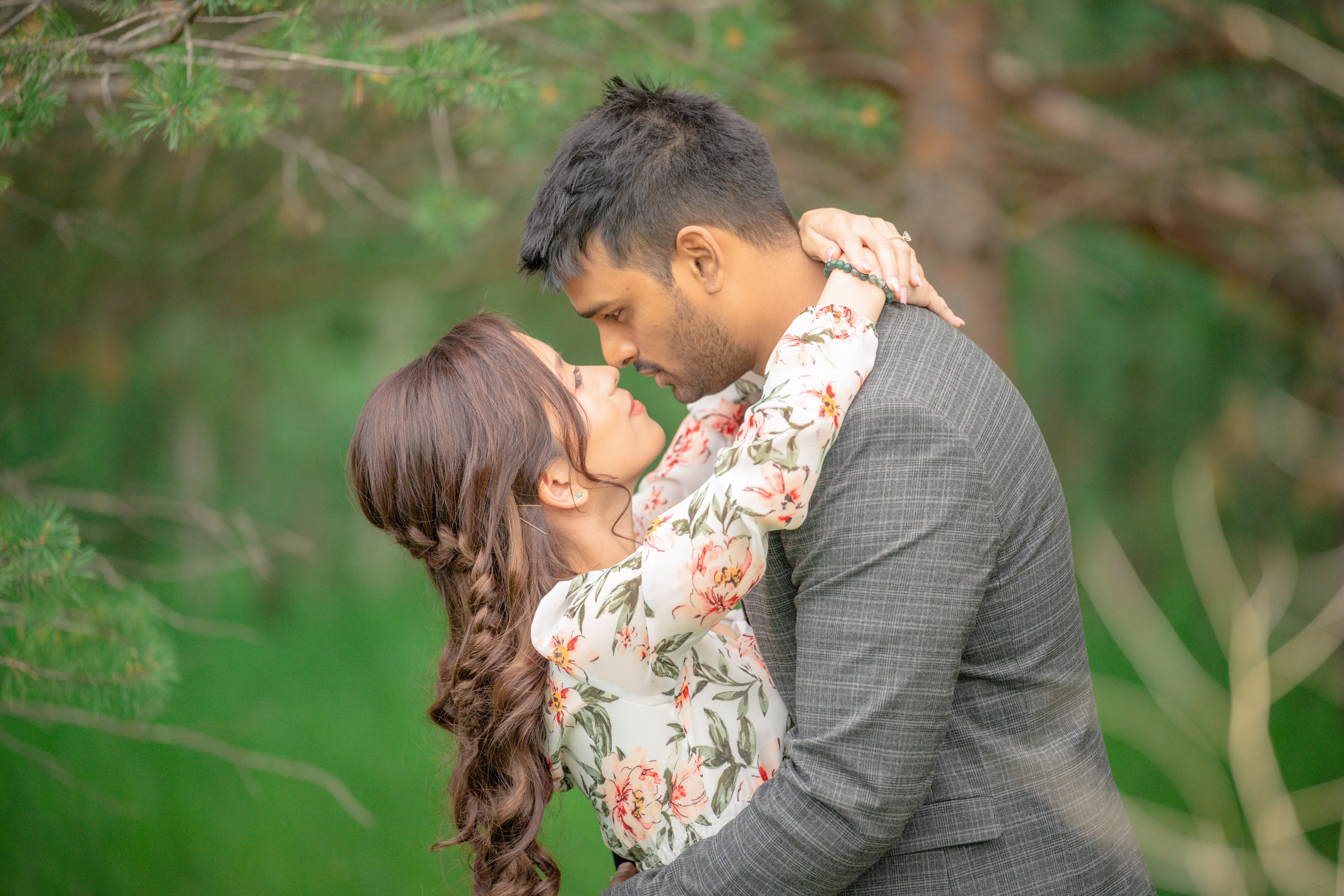 Engaged Couple In the Edmonton River Valley by Lily Laidlaw Photography